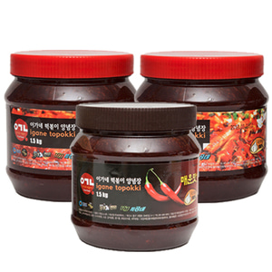 이가네 떡볶이 양념장 1+1+1 (오리지널 1.5kg 2개 + 블랙라벨 1.5kg 1개)
