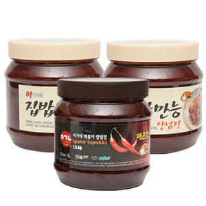 이가네 떡볶이 양념장 1+1+1 (집밥만능 1.4kg 2개 + 블랙라벨 1.5kg 1개)