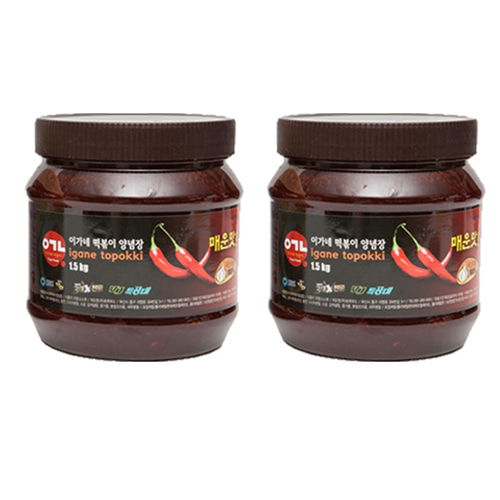 이가네 떡볶이 양념장 1+1 (블랙라벨 1.5kg + 블랙라벨 1.5kg)