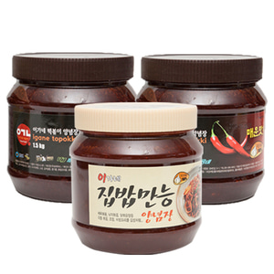이가네 떡볶이 양념장 1+1+1 (블랙라벨 1.5kg 2개 + 집밥만능 1.4kg 1개)
