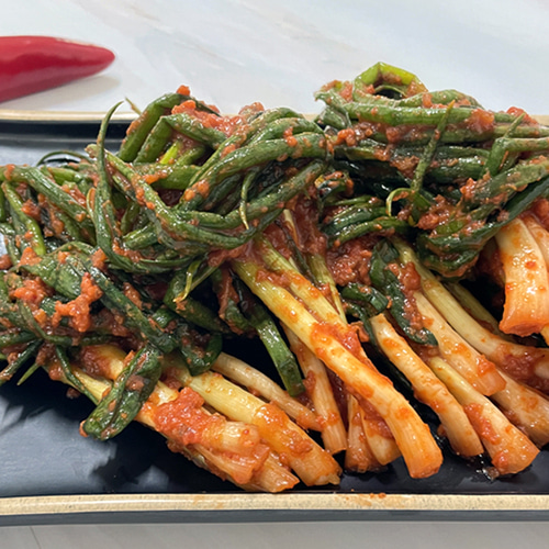 건채담 맛갈지게 허벌나게 매운 파김치