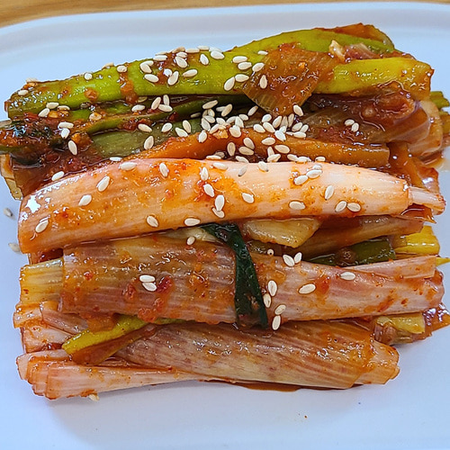 100% 국내산 전라도 통 대파김치