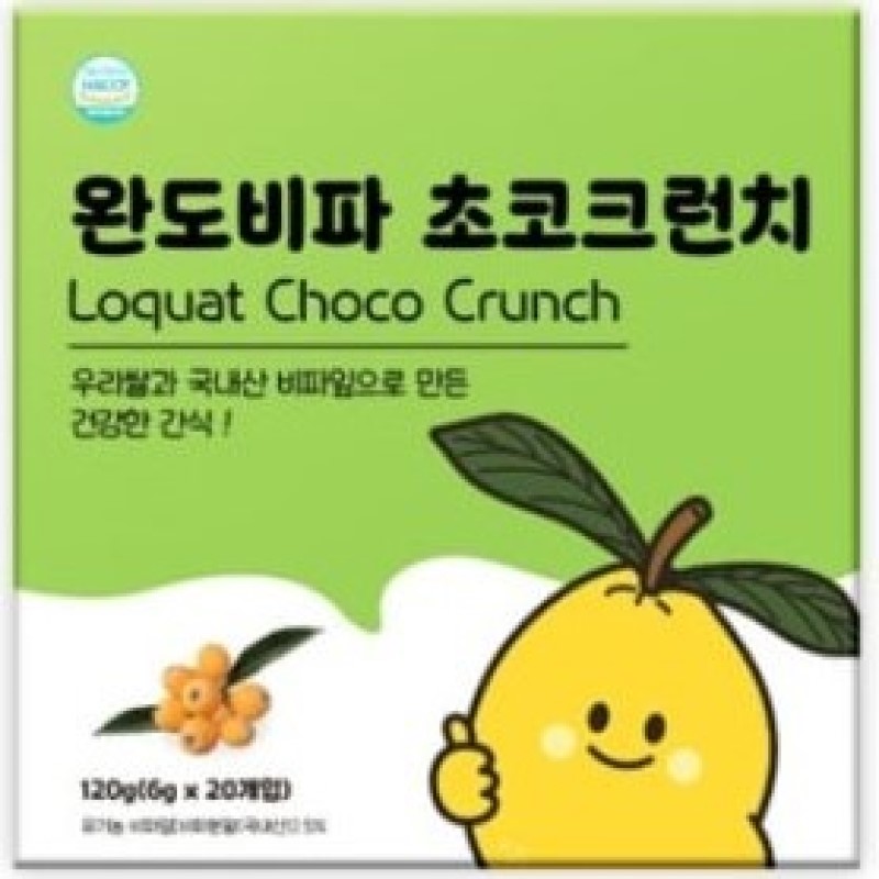 완도비파 초코크런치 120g(6gX20개입)X5개