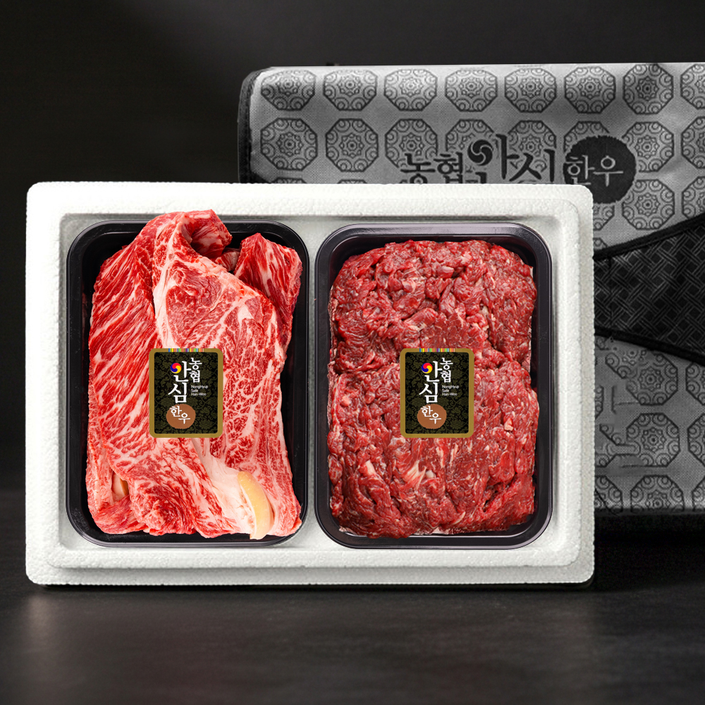 농협안심한우 2등급 등심300g + 불고기400g + 부직포가방(0.7kg)/ 2T