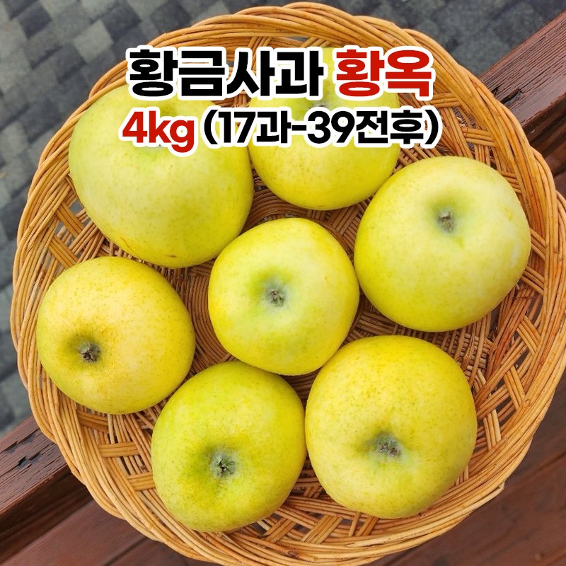 껍질채 먹는 황옥사과 4kg